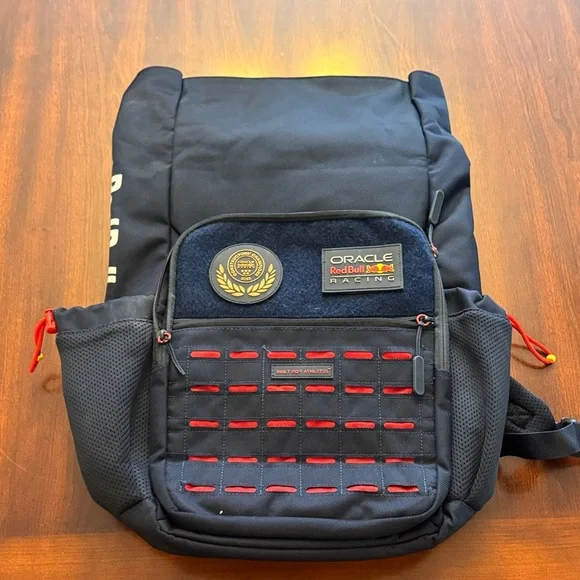Red Bull Oracle Racing Navy & Red Roll Top Backpack - Picture 2 of 15